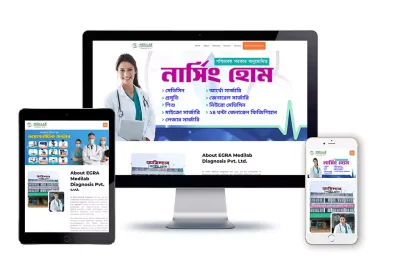 Egra Medilab Diagnosis Center, develop by SoftWeb Development Technologies